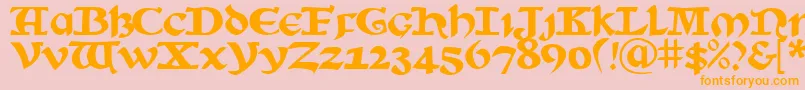 Sunsplash Font – Orange Fonts on Pink Background