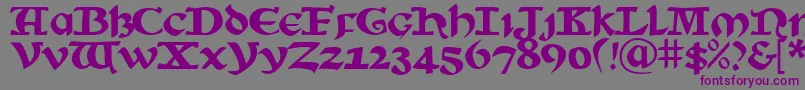 フォントSunsplash – 紫色のフォント、灰色の背景