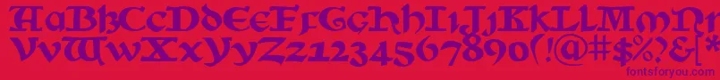 Sunsplash Font – Purple Fonts on Red Background
