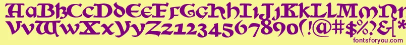Sunsplash Font – Purple Fonts on Yellow Background