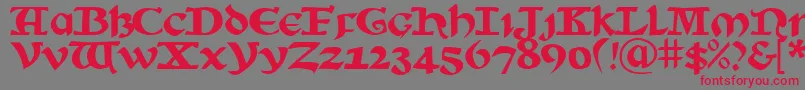 Sunsplash Font – Red Fonts on Gray Background