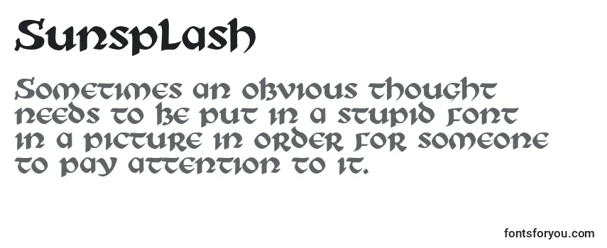 Review of the Sunsplash Font