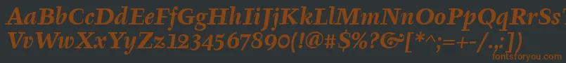 Lisätietoja TyfaItcBoldItalic-fontista TyfaItcBoldItalic-fontti – ruskeat fontit mustalla taustalla