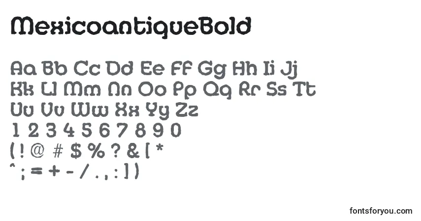 A fonte MexicoantiqueBold – alfabeto, números, caracteres especiais