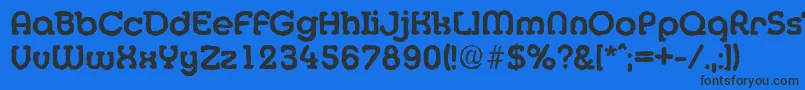 フォントMexicoantiqueBold – 黒い文字の青い背景