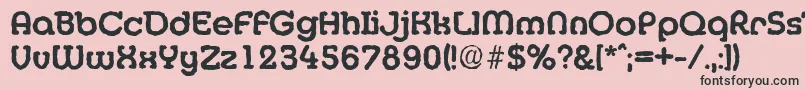 MexicoantiqueBold-fontti – mustat fontit vaaleanpunaisella taustalla