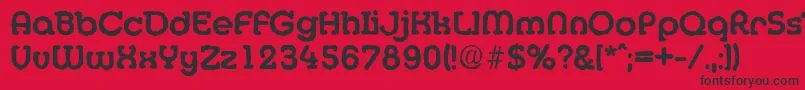 フォントMexicoantiqueBold – 赤い背景に黒い文字
