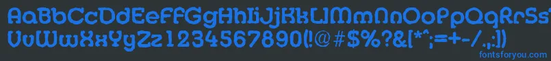 フォントMexicoantiqueBold – 黒い背景に青い文字