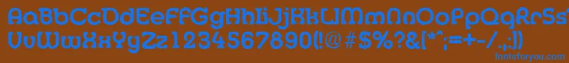Шрифт MexicoantiqueBold – синие шрифты на коричневом фоне