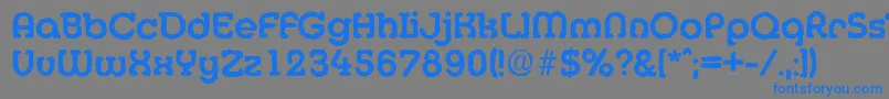 フォントMexicoantiqueBold – 灰色の背景に青い文字