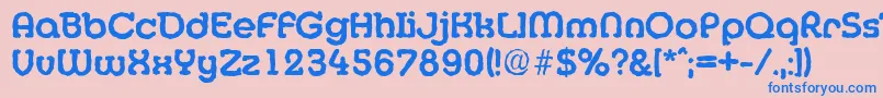 フォントMexicoantiqueBold – ピンクの背景に青い文字