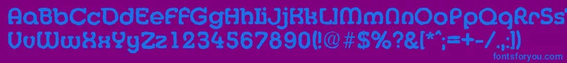 フォントMexicoantiqueBold – 紫色の背景に青い文字