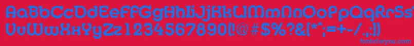 フォントMexicoantiqueBold – 赤い背景に青い文字