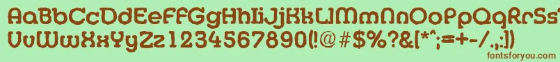 MexicoantiqueBold-fontti – ruskeat fontit vihreällä taustalla