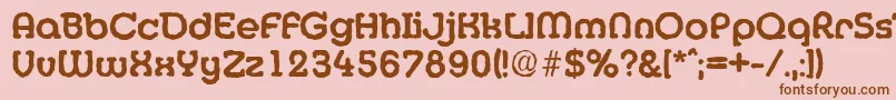 MexicoantiqueBold Font – Brown Fonts on Pink Background