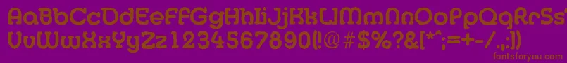 フォントMexicoantiqueBold – 紫色の背景に茶色のフォント