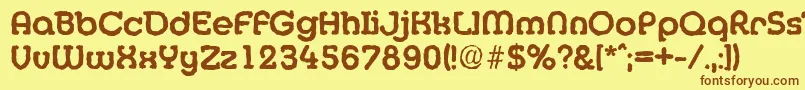 MexicoantiqueBold-fontti – ruskeat fontit keltaisella taustalla
