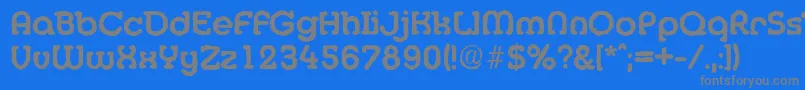 フォントMexicoantiqueBold – 青い背景に灰色の文字