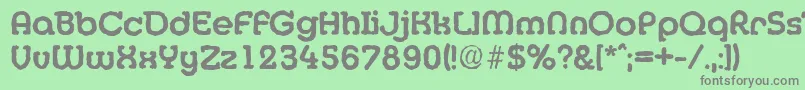 フォントMexicoantiqueBold – 緑の背景に灰色の文字