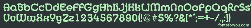 Шрифт MexicoantiqueBold – зелёные шрифты на чёрном фоне