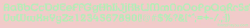 フォントMexicoantiqueBold – ピンクの背景に緑の文字