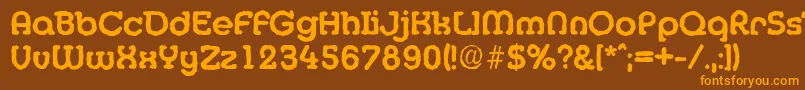 Шрифт MexicoantiqueBold – оранжевые шрифты на коричневом фоне