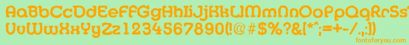 Шрифт MexicoantiqueBold – оранжевые шрифты на зелёном фоне