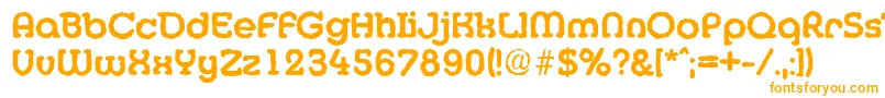 MexicoantiqueBold-fontti – oranssit fontit valkoisella taustalla
