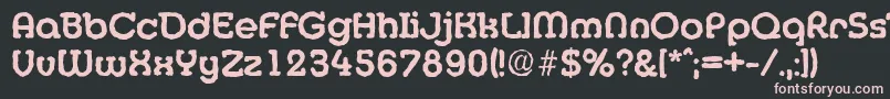 MexicoantiqueBold-fontti – vaaleanpunaiset fontit mustalla taustalla