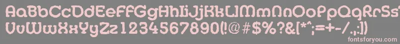 MexicoantiqueBold-fontti – vaaleanpunaiset fontit harmaalla taustalla