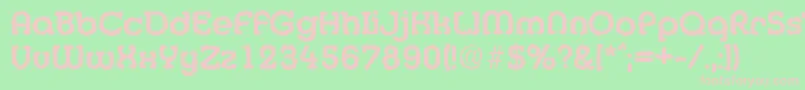 MexicoantiqueBold-fontti – vaaleanpunaiset fontit vihreällä taustalla
