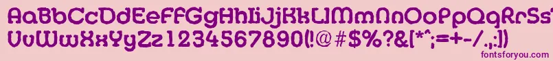 MexicoantiqueBold-fontti – violetit fontit vaaleanpunaisella taustalla