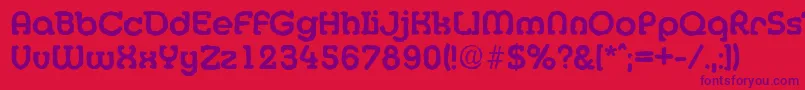 MexicoantiqueBold Font – Purple Fonts on Red Background