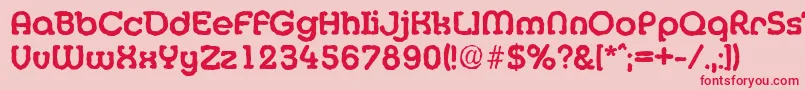 MexicoantiqueBold-fontti – punaiset fontit vaaleanpunaisella taustalla