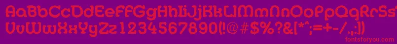 フォントMexicoantiqueBold – 紫の背景に赤い文字