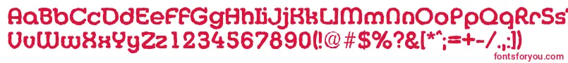 フォントMexicoantiqueBold – 白い背景に赤い文字