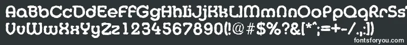 MexicoantiqueBold-fontti – valkoiset fontit mustalla taustalla