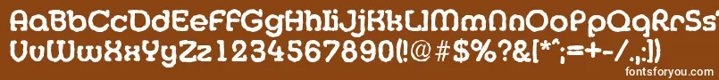 MexicoantiqueBold-fontti – valkoiset fontit ruskealla taustalla