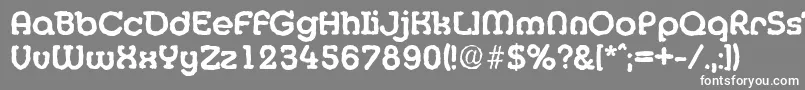 MexicoantiqueBold-fontti – valkoiset fontit harmaalla taustalla