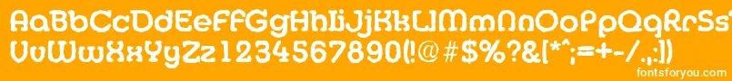 MexicoantiqueBold-fontti – valkoiset fontit oranssilla taustalla