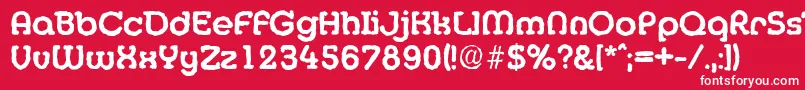 フォントMexicoantiqueBold – 赤い背景に白い文字