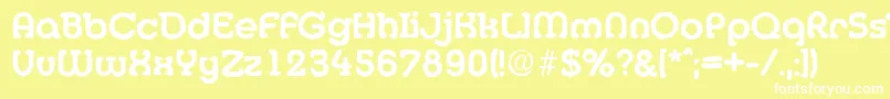 Шрифт MexicoantiqueBold – белые шрифты на жёлтом фоне
