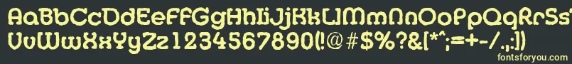 フォントMexicoantiqueBold – 黒い背景に黄色の文字