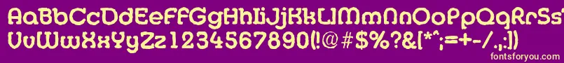 MexicoantiqueBold Font – Yellow Fonts on Purple Background