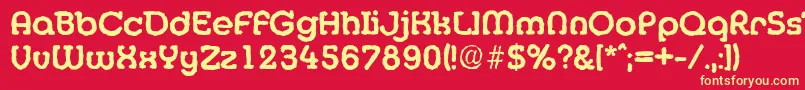 MexicoantiqueBold-fontti – keltaiset fontit punaisella taustalla