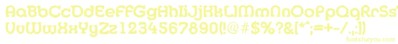フォントMexicoantiqueBold – 白い背景に黄色の文字