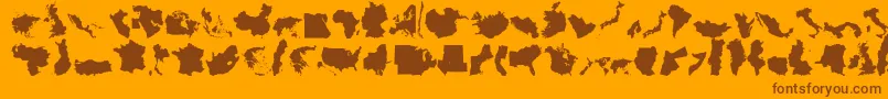 Geobats11 Font – Brown Fonts on Orange Background