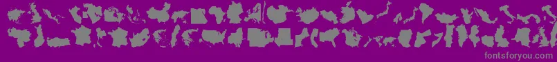 Geobats11 Font – Gray Fonts on Purple Background