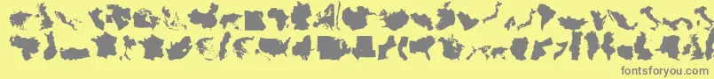 Geobats11 Font – Gray Fonts on Yellow Background