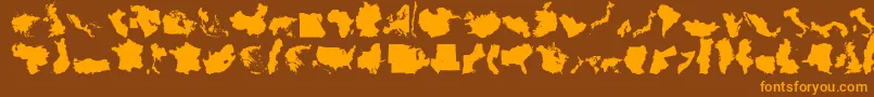 Geobats11 Font – Orange Fonts on Brown Background